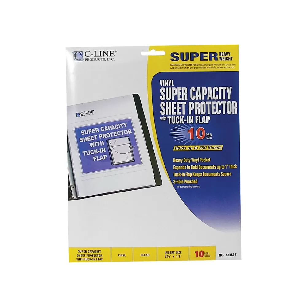 C-Line Sheet Protectors<Heavyweight Sheet Protectors, 8.5" x 11", Clear, 10/Pack (61027)