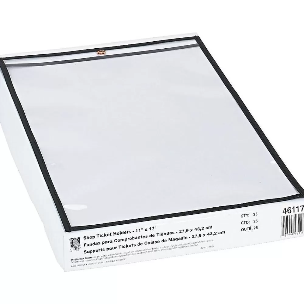 C-Line Sheet Protectors<Job Ticket Holders, 11" x 17", Clear, 25/Box (46117)