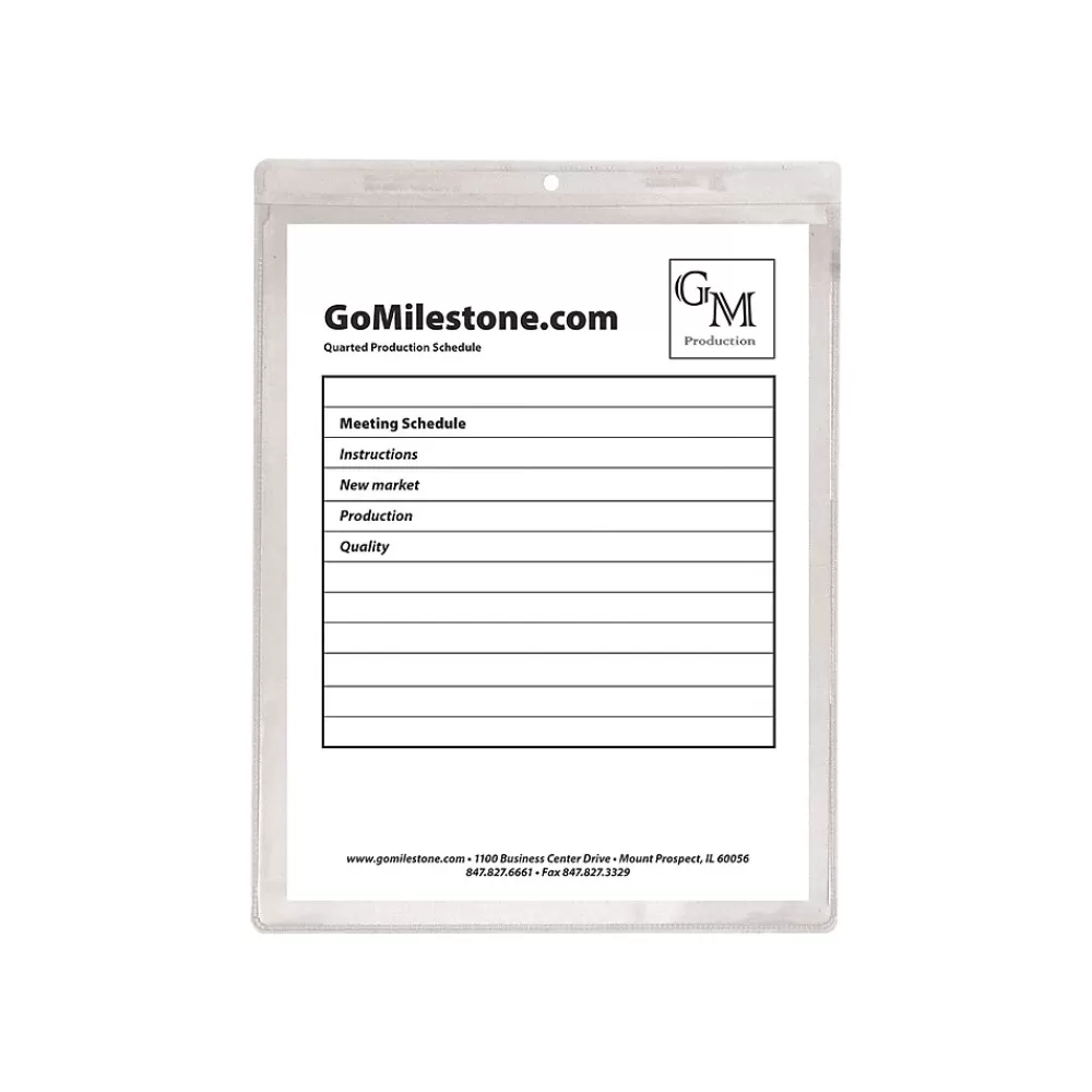 C-Line Sheet Protectors<Job Ticket Holders, 9" x 12", Clear, 50/Box (80912)