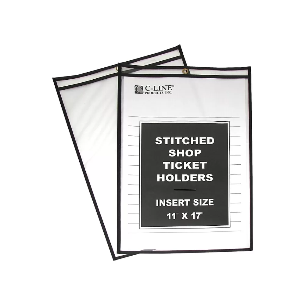 C-Line Sheet Protectors<Job Ticket Holders, 11" x 17", Clear, 25/Box (46117)