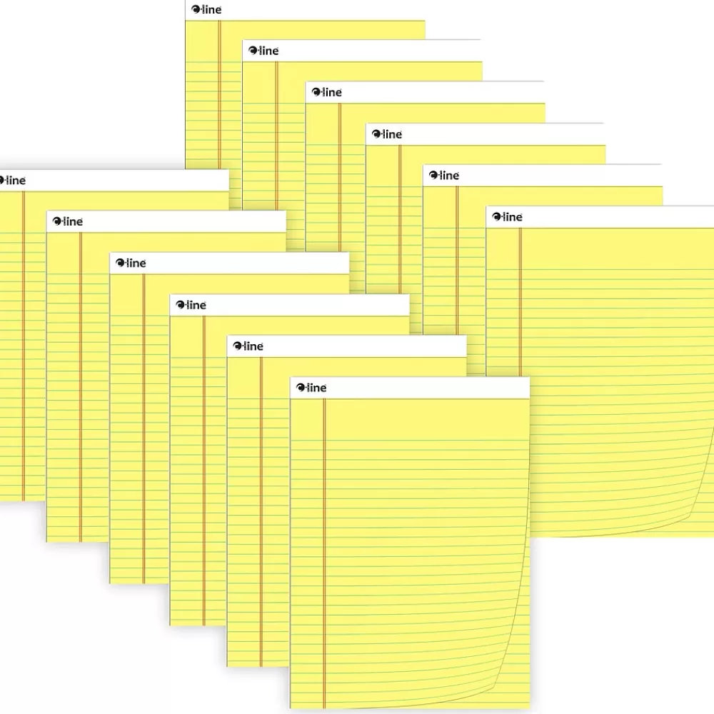 C-Line Notepads<Notepad, Wide Ruled, Yellow, 12 Pads/Bundle (CLI25106-12)