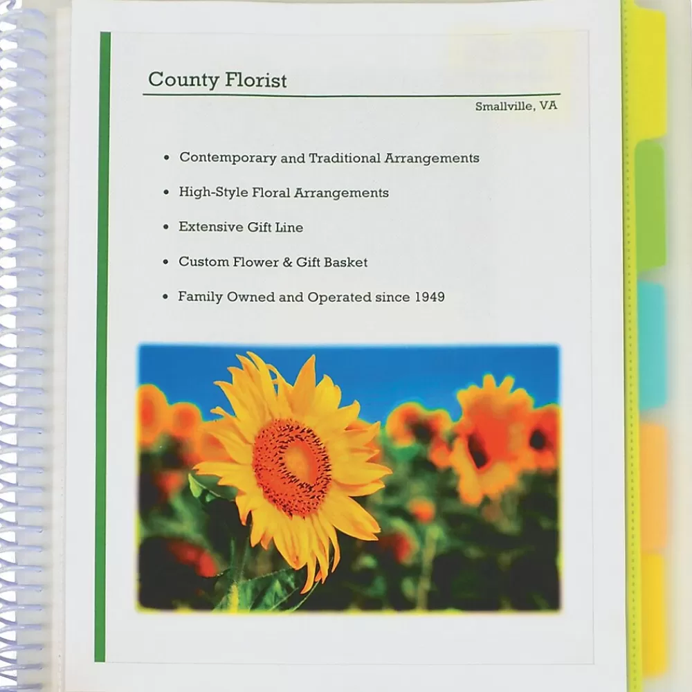 C-Line Pocket Folders<10-Pocket Portfolio Folder with Write-On Tabs, Clear (CLI33650)