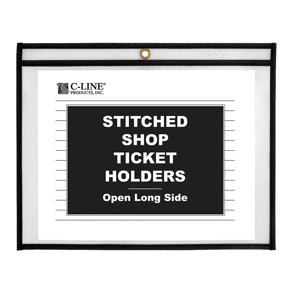 C-Line Sheet Protectors<Vinyl Job Ticket Holders, 8-1/2" x 11", Clear, 25/Pack (49911)