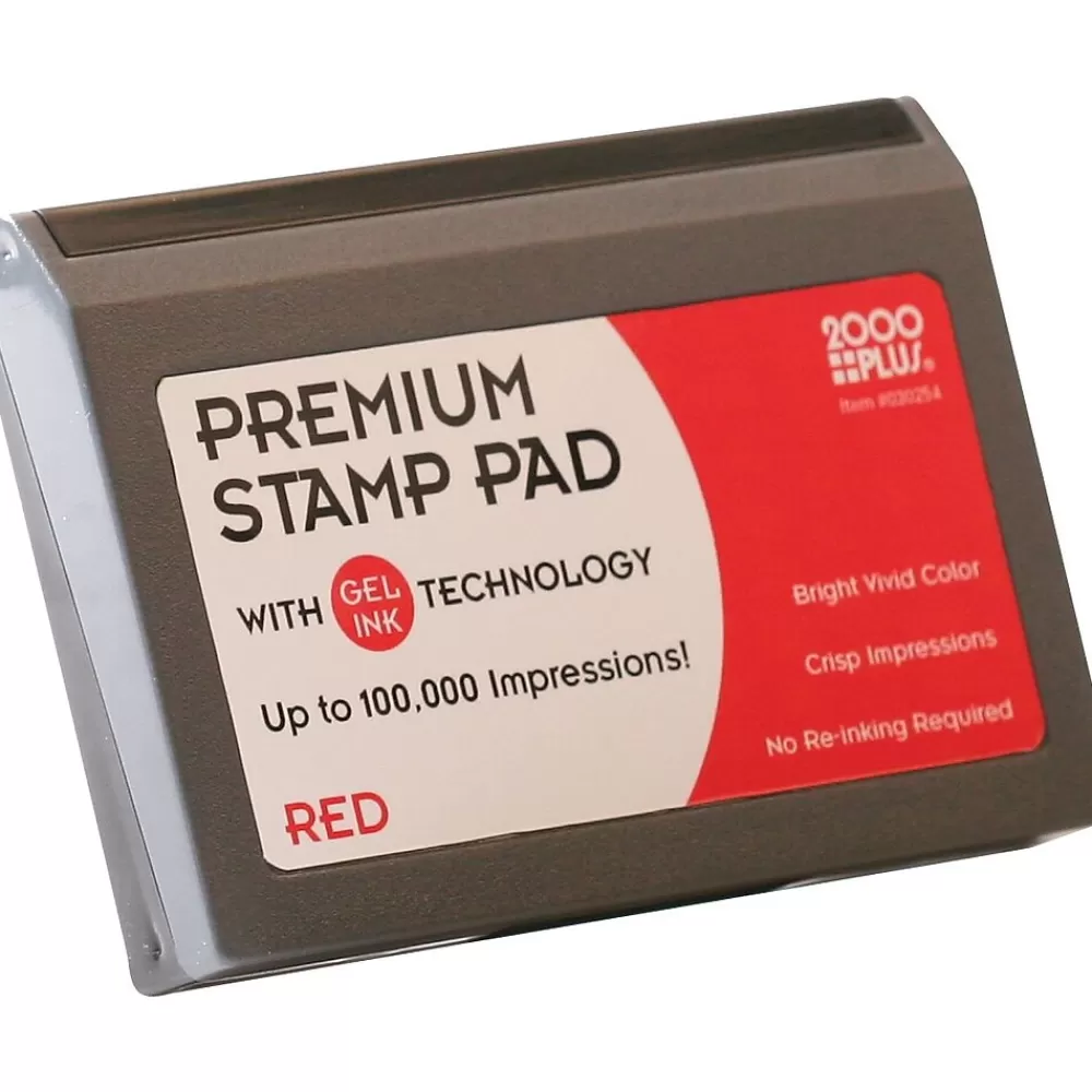 Cosco Stamps & Stamp Pads<2000 Plus Gel-Based Stamp Pad, Red Ink (030257)