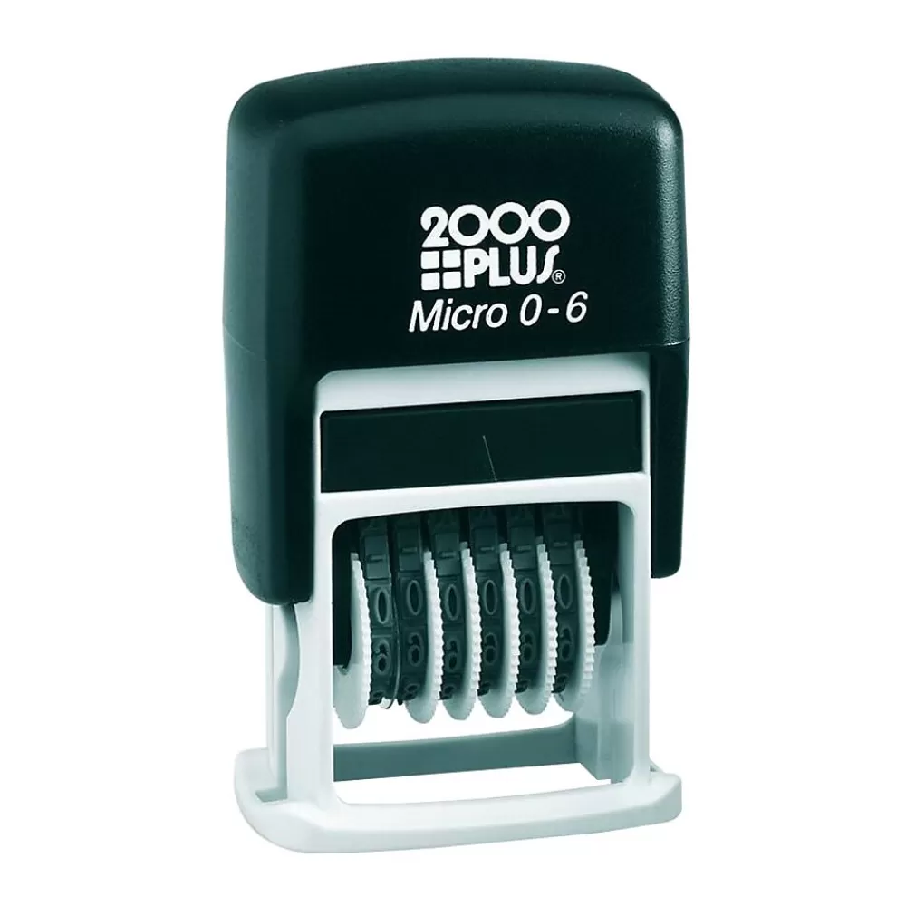 Cosco Stamps & Stamp Pads<2000 Plus Self-Inking Number Stamp, Black (010132)