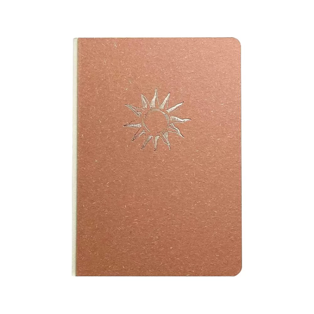 Denik Journals<Rise & Shine Hardcover Journal, 5.25" x 7.25", Dotted Ruled, Brown/Rose Gold, 128 Pages (CET569D)