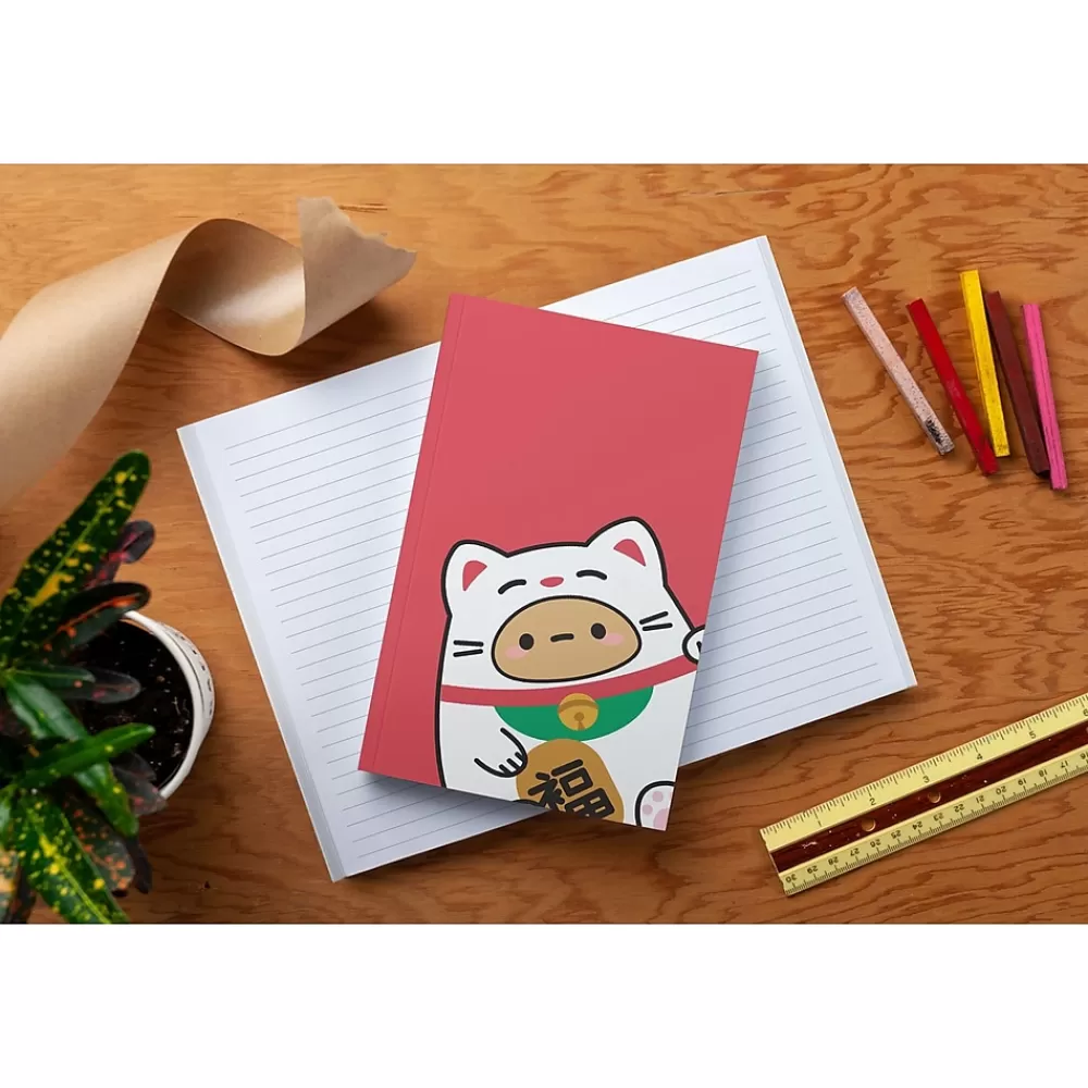 Denik Journals<Smoko Tayto Lucky Cat Journal, 5.25" x 8.25", College Ruled, 144 Pages (LFC1885L)