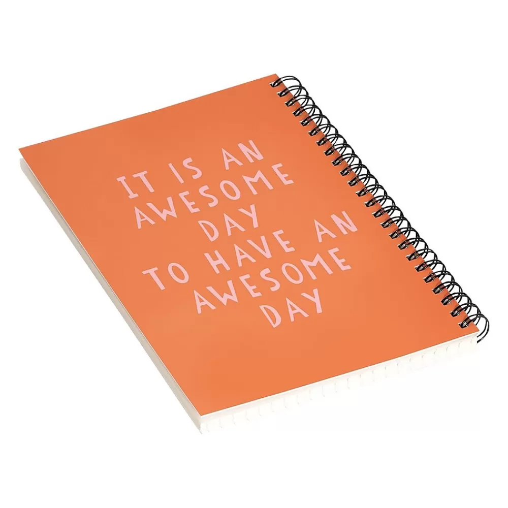 DENY Designs Notebooks<Awesome Day by June Journal Professional Notebooks, 5.5" x 8.25", Dotted, 40 Sheets, Orange (70873-NOBS01)