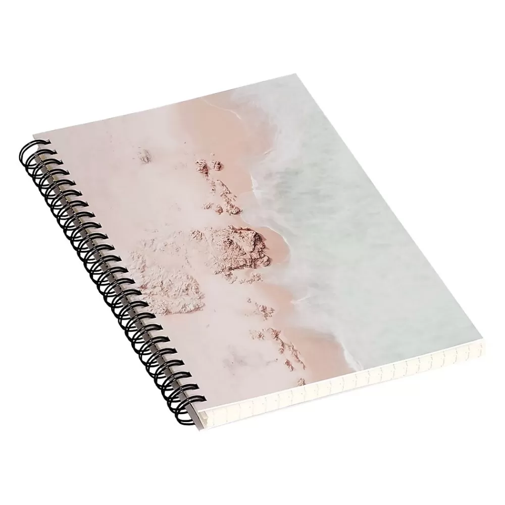 DENY Designs Notebooks<Beach Pink Champagne by Ingrid Beddoes Notebook, 5.5" x 8.25", Dotted, 40 Sheets, Multicolor