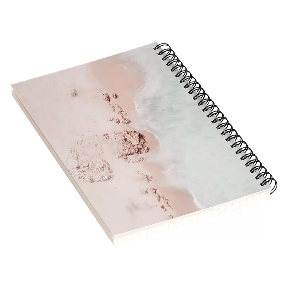 DENY Designs Notebooks<Beach Pink Champagne by Ingrid Beddoes Notebook, 5.5" x 8.25", Dotted, 40 Sheets, Multicolor