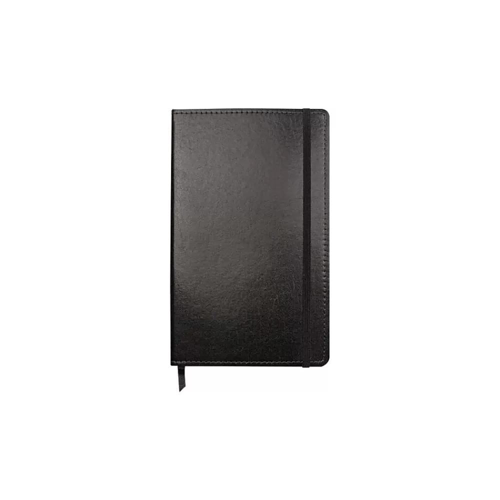 DesignWorks Ink Journals<Journal, 5.13" x 8.25", Wide Ruled, Black, 240 Pages (TJBP85-1025S)
