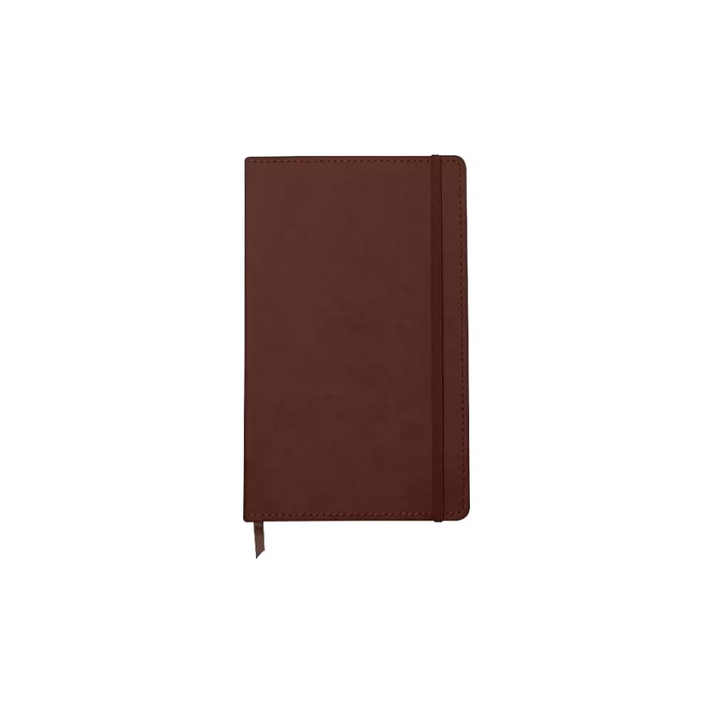 DesignWorks Ink Journals<Journal, 5.13" x 8.25", Wide Ruled, Brown, 240 Pages (TJBP85-1024S)