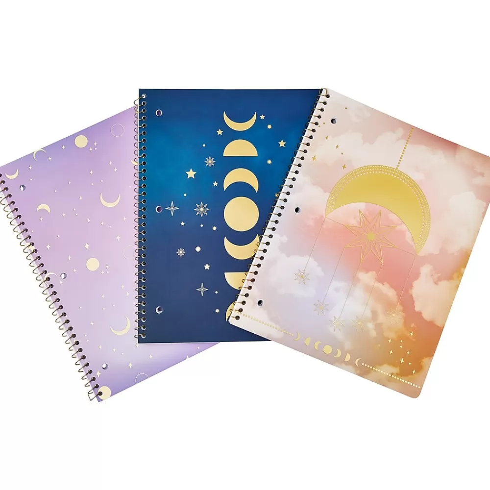 Eccolo Subject Notebooks<1-Subject Notebooks, 8.5" x 11", College-Ruled, 80 Sheets, Assorted Colors, 3/Pack (ST839A-3PACK)