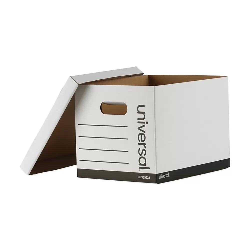 Universal File Storage<Economy Boxes, 12 x 15 x 9 7/8, White, 10/Carton