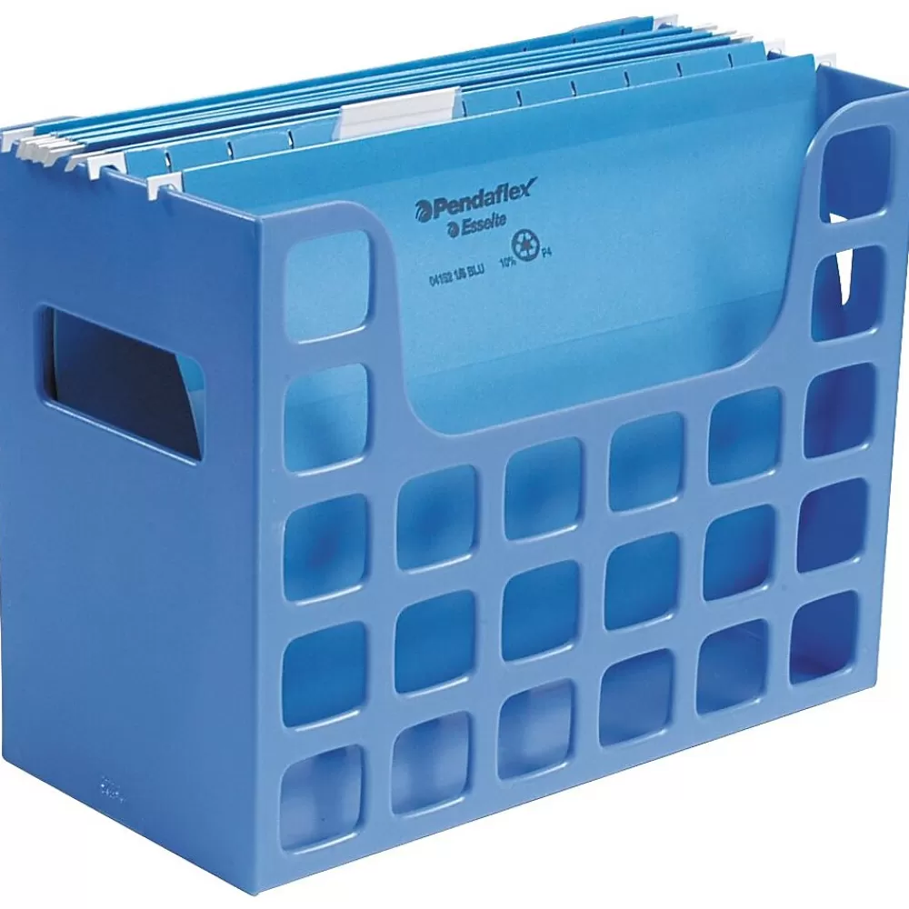 Oxford File Storage<Esselte Decoflex Hanging File Folder, Blue, 9 1/2"H x 12 3/16"W x 6"D