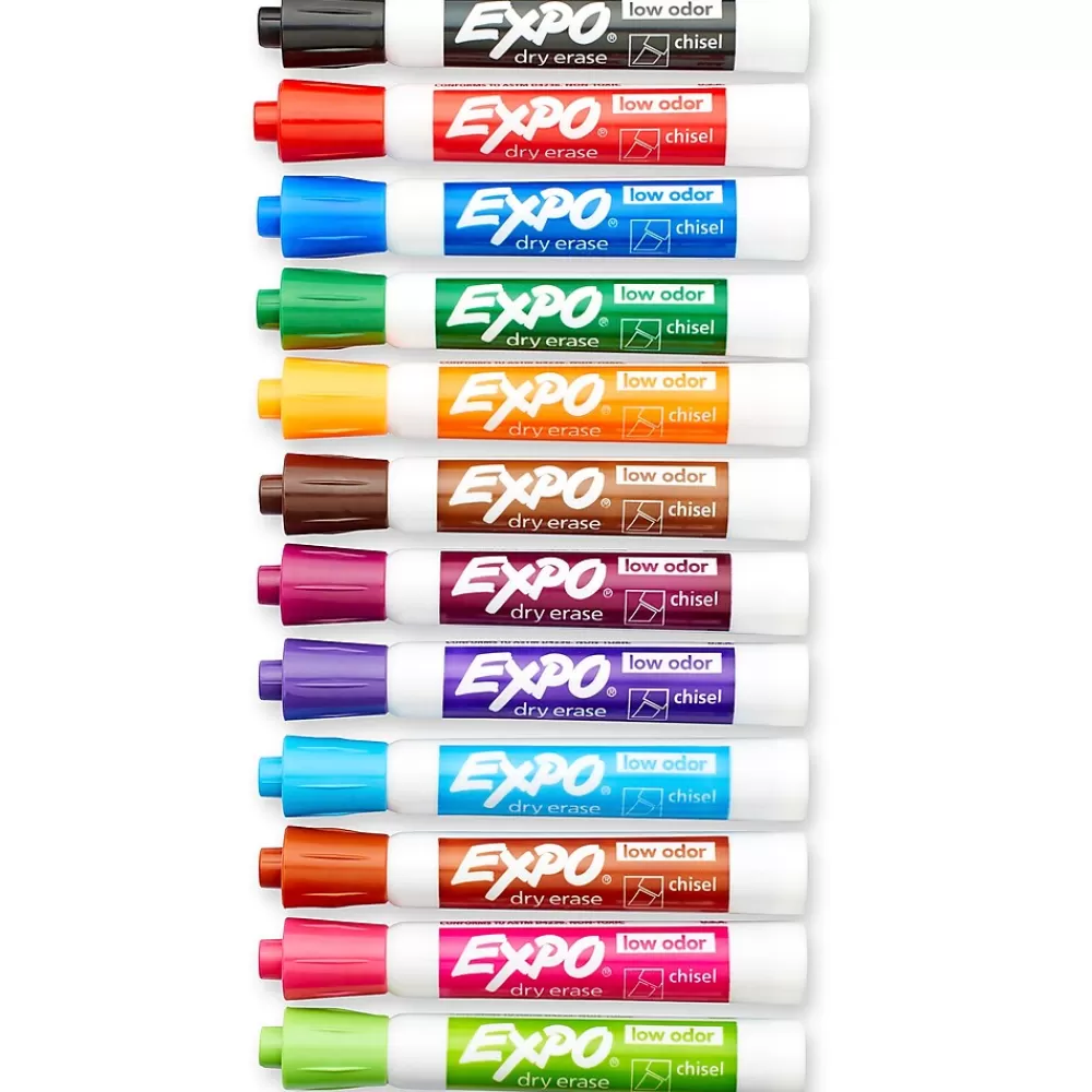 Expo Markers<Dry Erase Markers, Chisel Tip, Assorted, 16/Pack (81045)