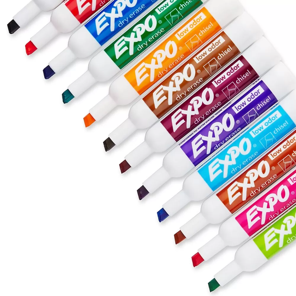 Expo Markers<Dry Erase Markers, Chisel Tip, Assorted, 16/Pack (81045)