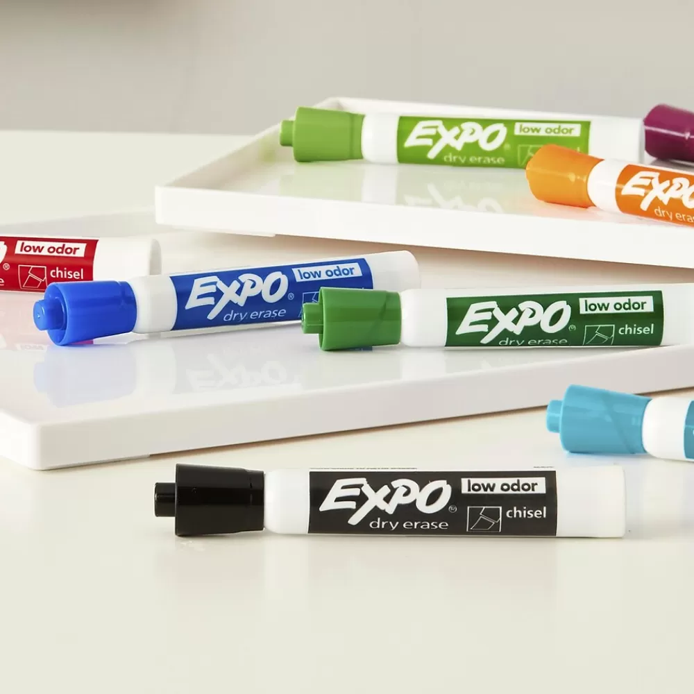 Expo Markers<Dry Erase Markers, Chisel Tip, Assorted, 16/Pack (81045)