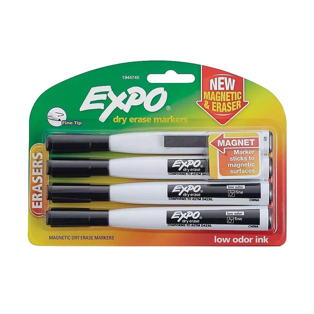 Expo Markers<Magnetic Dry Erase Markers, Fine Tip, , 4/Pack (1944745)
