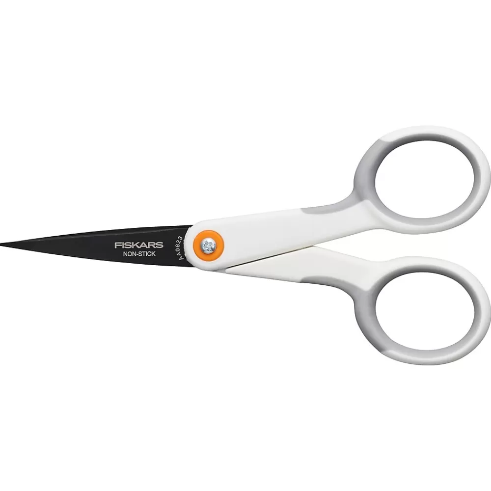 Fiskars Scissors<5" Stainless Steel Micro-Tip Scissors, Pointed Tip (1069763)