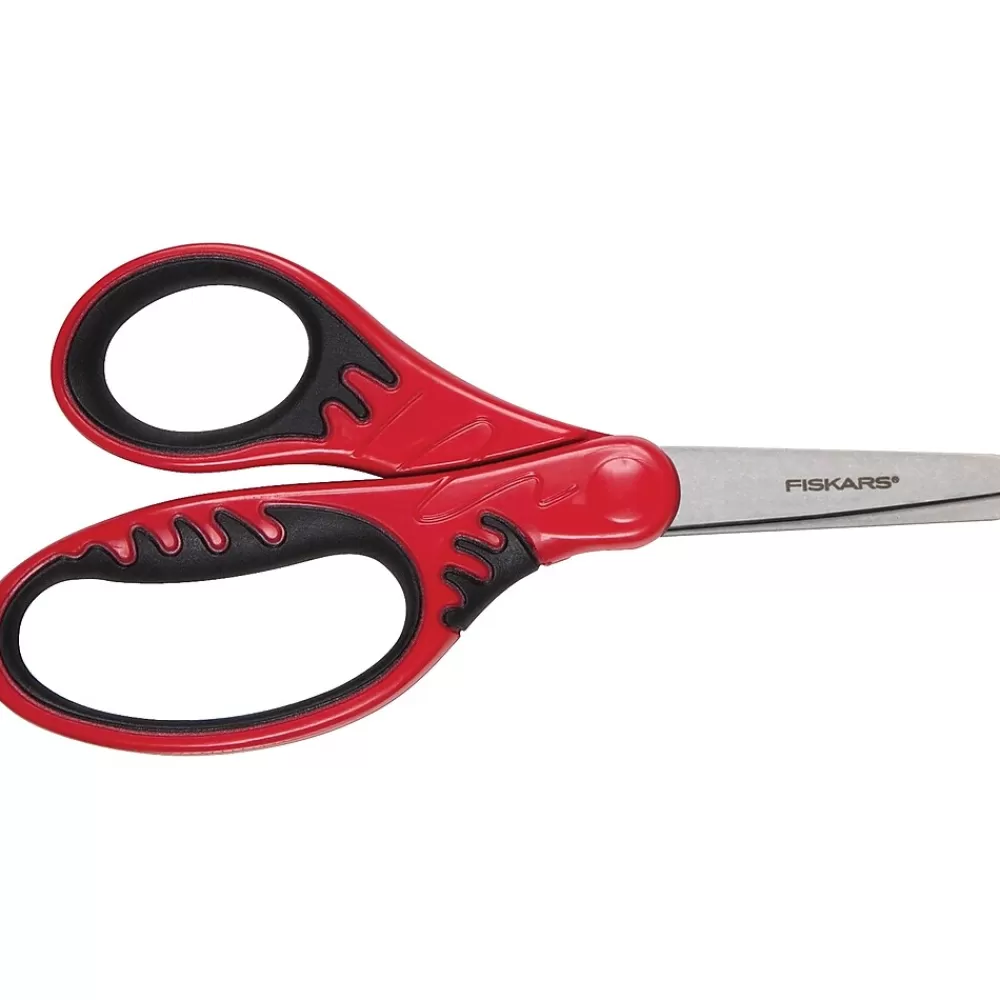 Fiskars Scissors<SoftGrip 5" Steel Kids Scissors, Blunt Tip, Assorted Colors (9422)