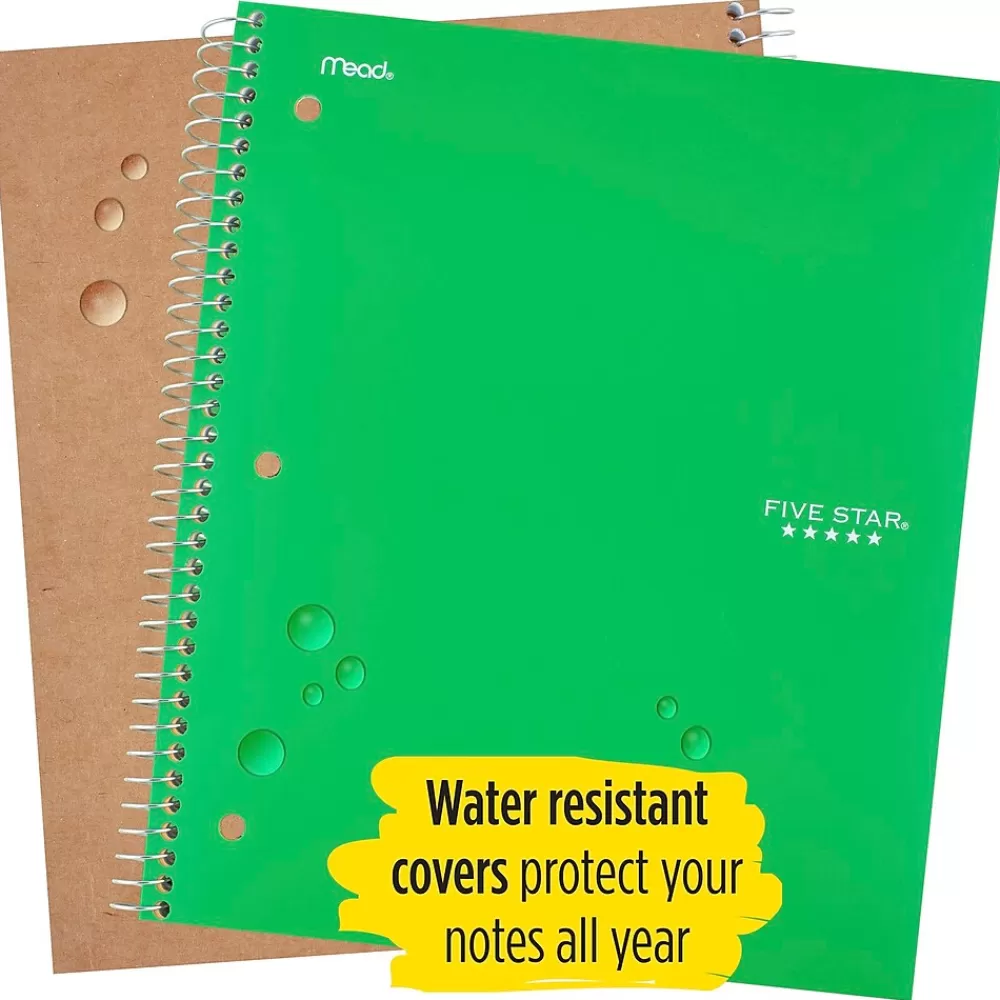 Five Star Subject Notebooks<® Wirebound Notebook, 1-Subject Notebook, 8.5" x 11", College Ruled, 100 Sheets, (72055)