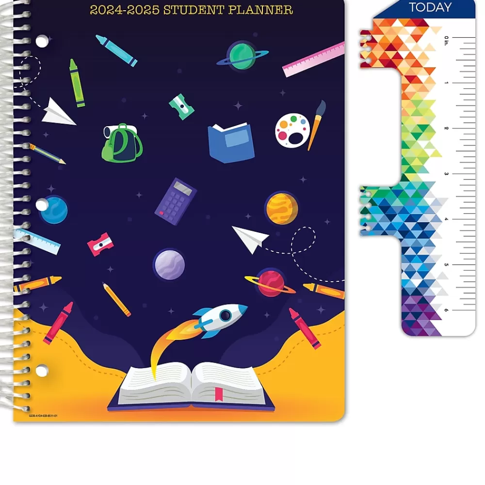 Global Printed Products Academic Planners<2024-2025 8.5" x 11" Academic Year Planner, Paper Cover, Multicolor (AY24EB851101-CP)