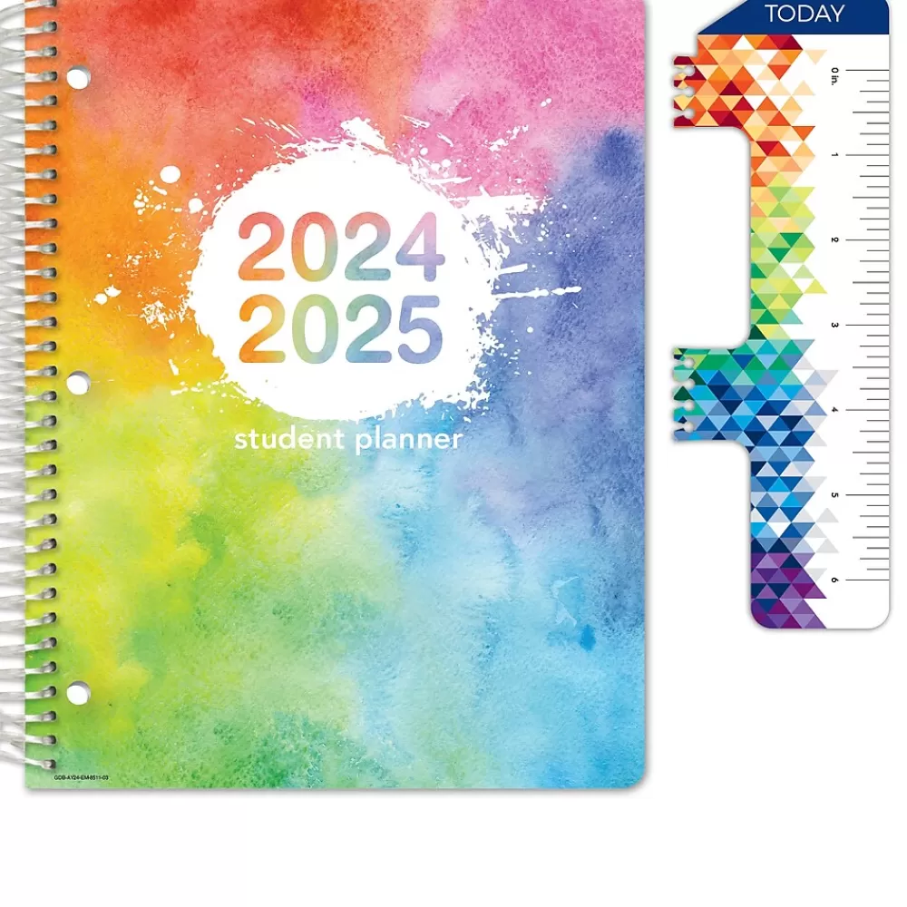Global Printed Products Academic Planners<2024-2025 8.5" x 11" Academic Year Planner, Paper Cover, Multicolor (AY24EM851103-CP)