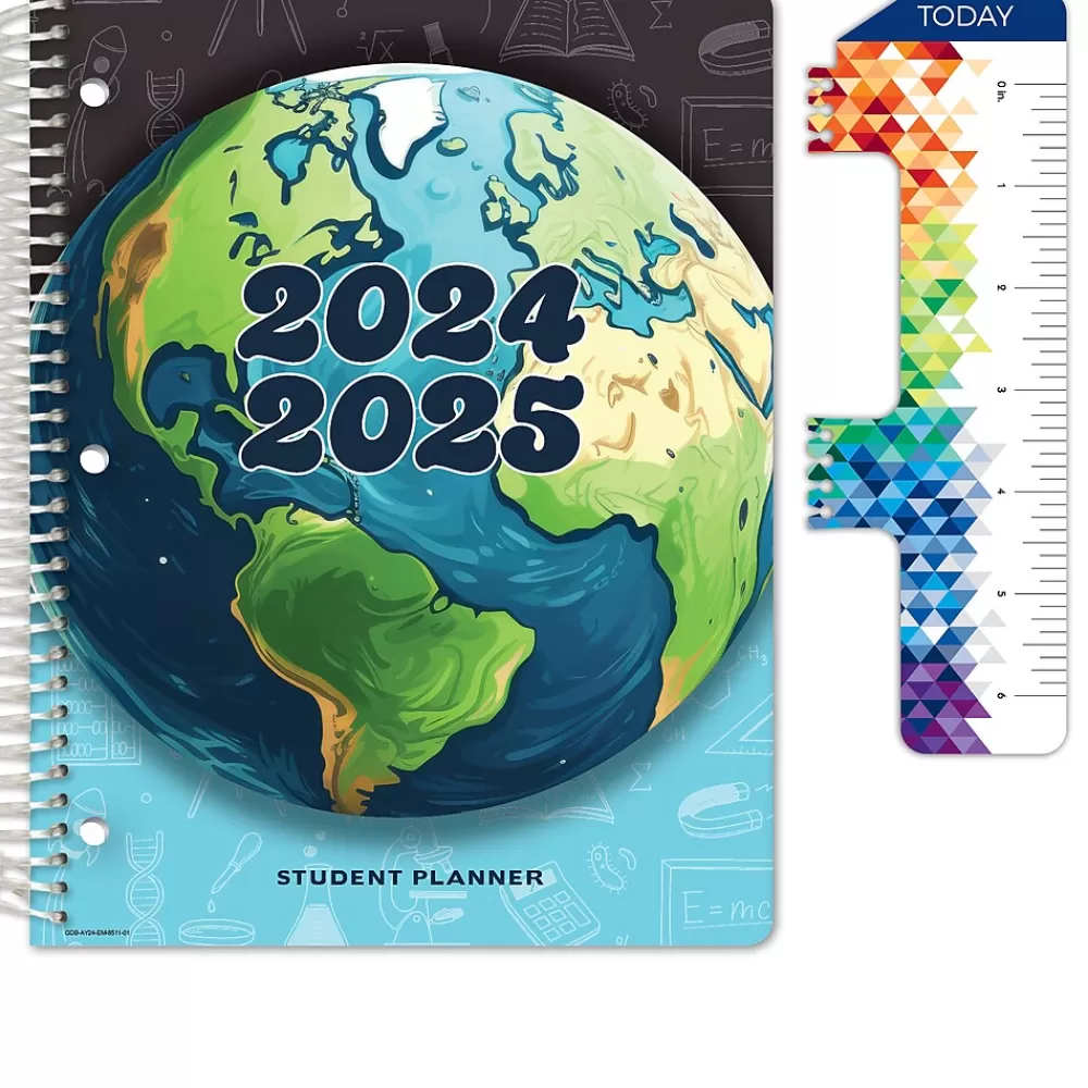 Global Printed Products Academic Planners<2024-2025 8.5" x 11" Academic Year Planner, Paper Cover, Multicolor (AY24EM851101-CP)