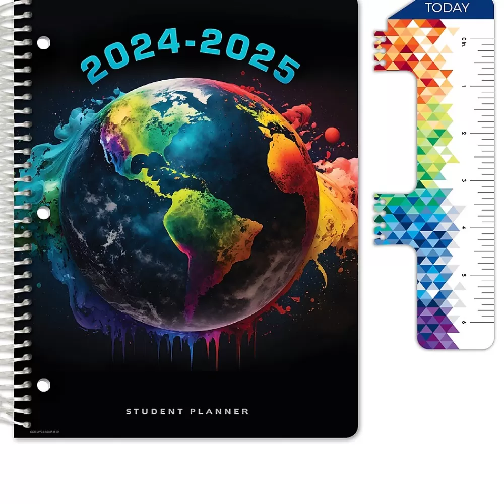 Global Printed Products Academic Planners<2024-2025 8.5" x 11" Academic Year Planner, Paper Cover, Multicolor (AY24SB851101-CP)