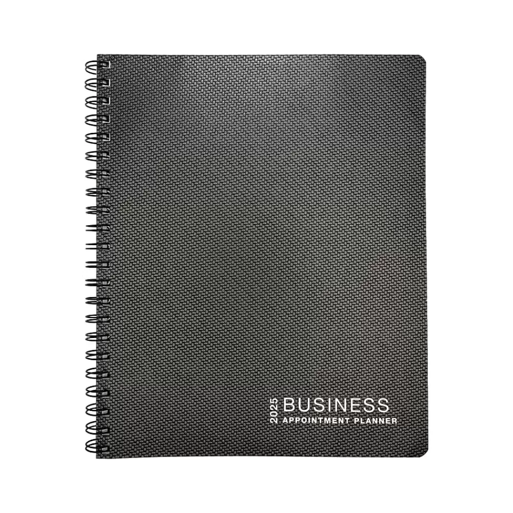 Global Printed Products 2025 Planners<2025 8.5" x 11" Weekly & Monthly Appointment Planner, Paper Cover, Black (APPT-CY25-8511)
