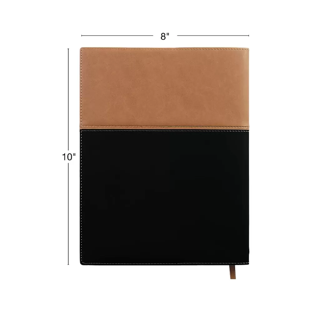 Global Printed Products 2025 Planners<2025 8" x 10" Weekly & Monthly Planner, Faux Leather Cover, Black/Brown (SPLS25-BRN810)