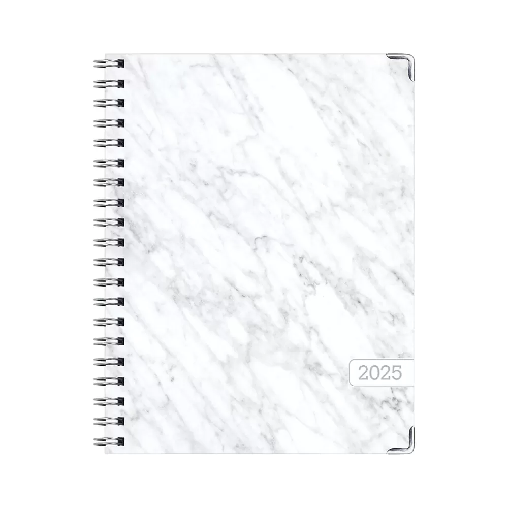 Global Printed Products 2025 Planners<2025 8.5" x 11" Weekly & Monthly Planner, Paperboard Cover, White/Gray (SPLS25-8511-06)