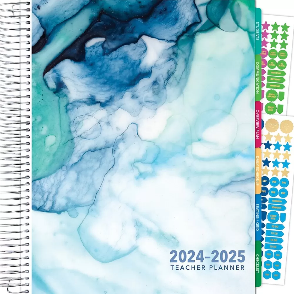 Global Printed Products Academic Planners<2024-2025 Deluxe Teacher 8.5" x 11" Academic Year Planner, Laminated Cover, Multicolor (DTP-AY24-0002)