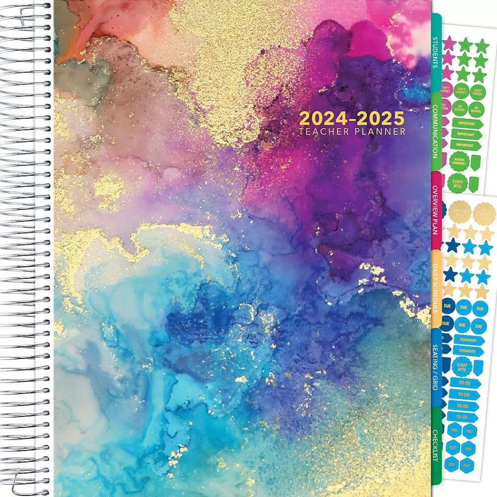 Global Printed Products Academic Planners<2024-2025 Deluxe Teacher 8.5" x 11" Academic Year Planner, Paper Cover, Multicolor (DTP-AY24-0012)