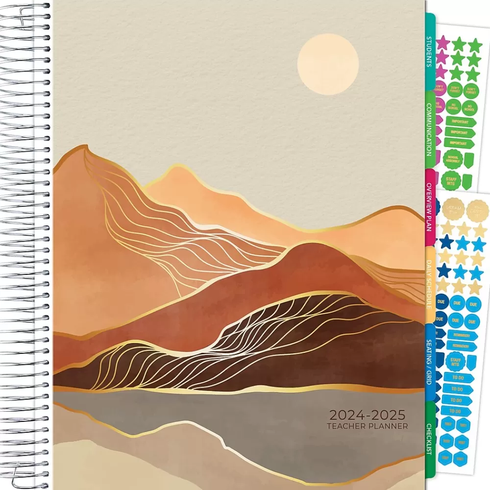 Global Printed Products Academic Planners<2024-2025 Deluxe Teacher 8.5" x 11" Academic Year Planner, Paper Cover, Multicolor (DTP-AY24-0045)