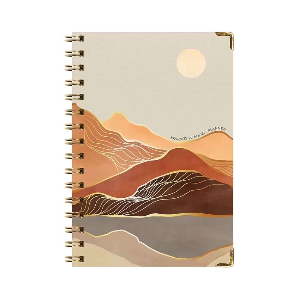 Global Printed Products Academic Planners<2024-2025 Golden Desert 5.5" x 8" Academic Weekly & Monthly Planner, Paper Cover, Multicolor