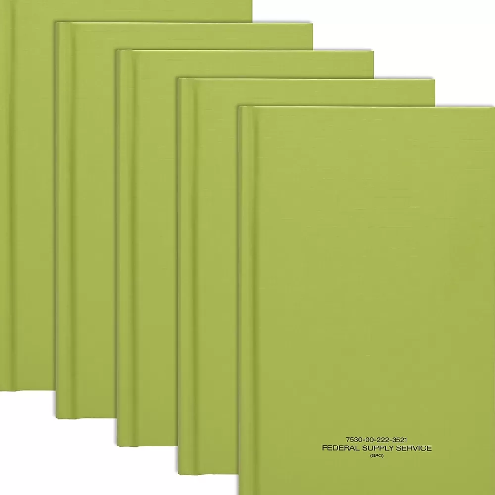 Global Printed Products Subject Notebooks<Tactical Military Notebook, 5.5" x 8", 192 Sheets, Green, 5/Pack (GPP-0117-5)