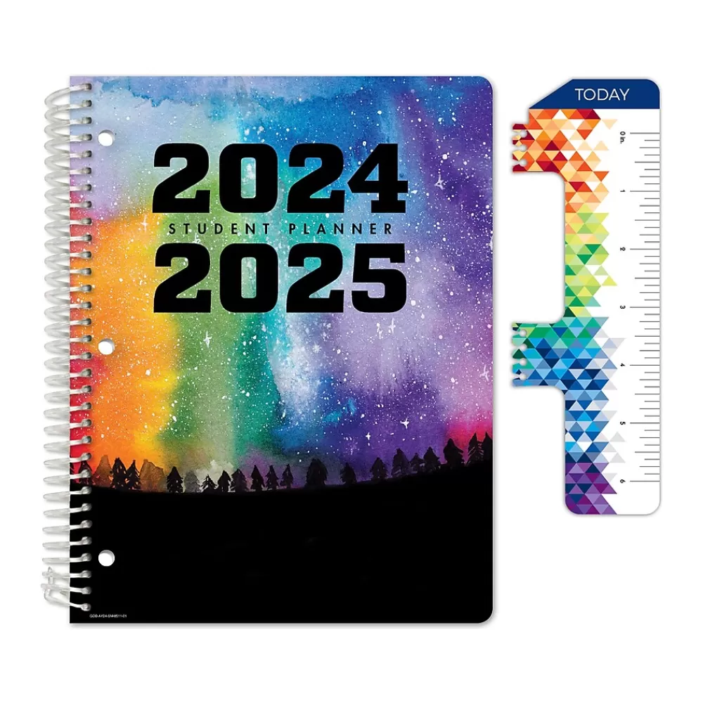 Global Printed Products Academic Planners<2024-2025 GPP 8.5" x 11" Academic Weekly & Monthly Student Planner, Paper Cover, Multicolor, 40/Pack (AY24SM851101-CP)