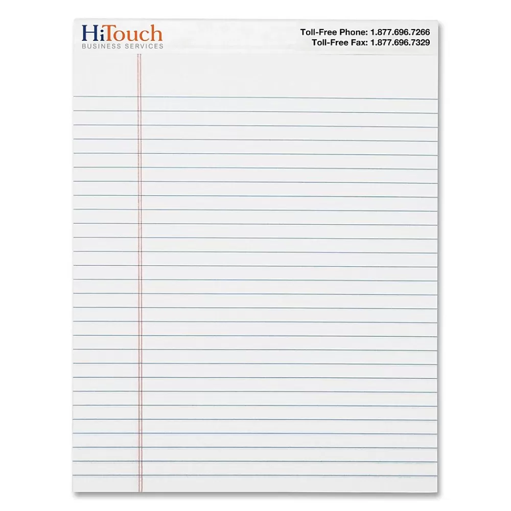 HiTouch Notepads<Notepad, 8.5" x 11.75", Wide Ruled, White, 50 Sheets/Pad, 12 Pads (SPZMYOPW2011)