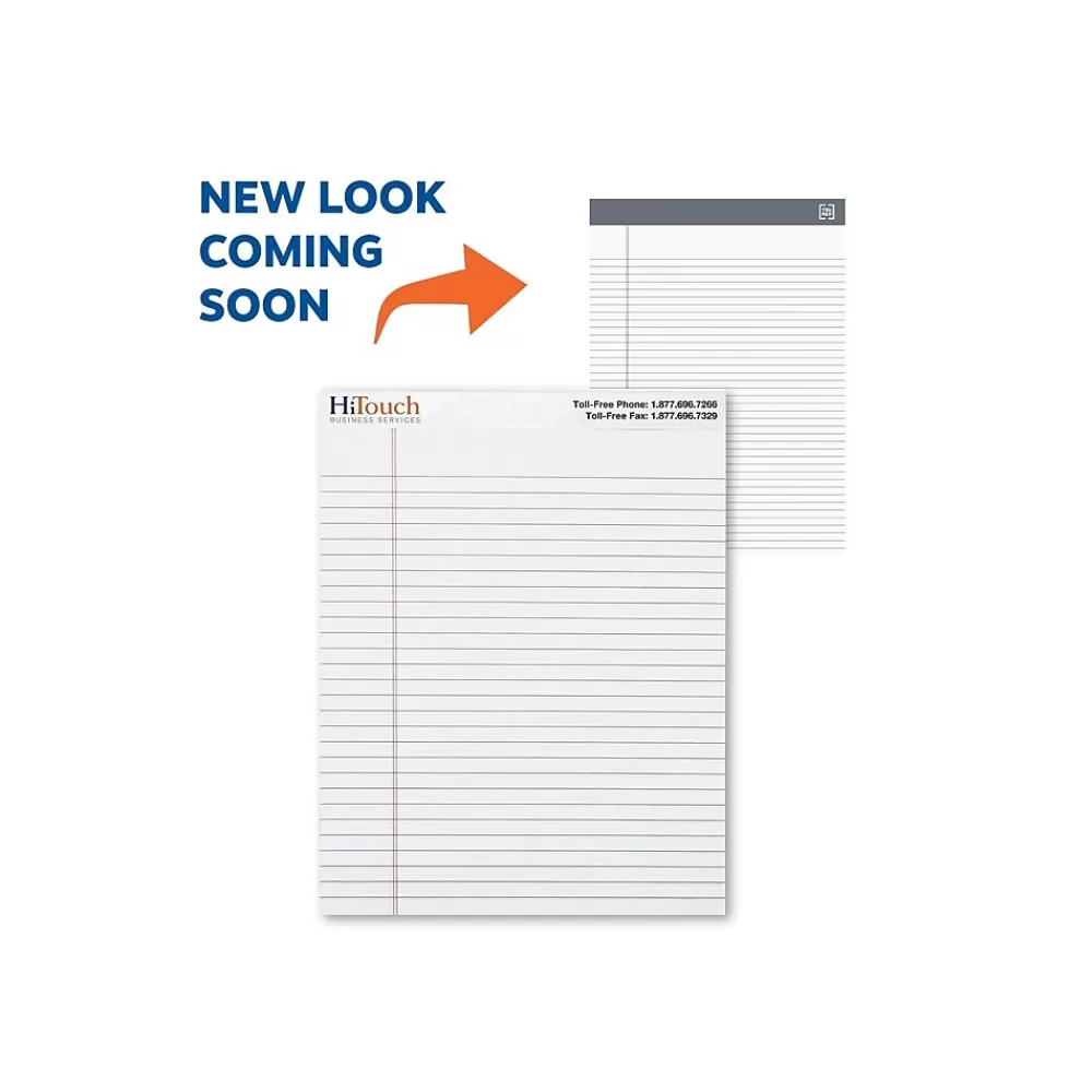 HiTouch Notepads<Notepad, 8.5" x 11.75", Wide Ruled, White, 50 Sheets/Pad, 12 Pads (SPZMYOPW2011)