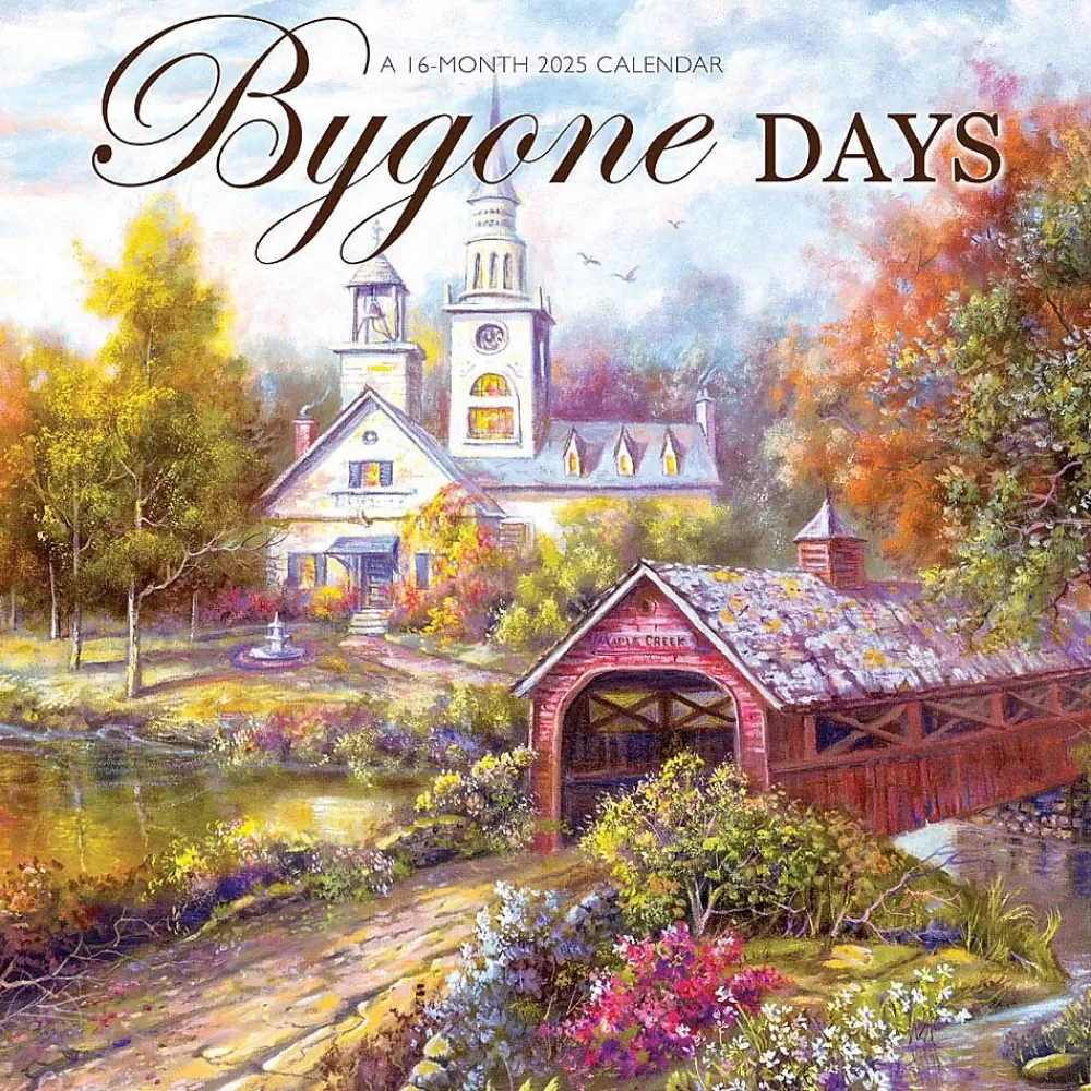 Hopper Studios 2025 Calendars<2025 Bygone Days 12" x 12" Monthly Square Wall Calendar (9781773728131)