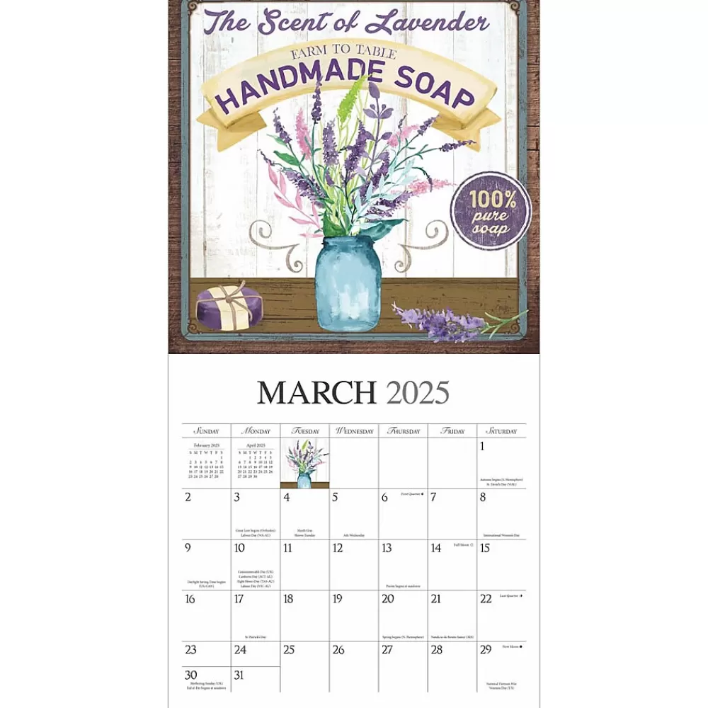 Hopper Studios 2025 Calendars<2025 Farmer's Market 12" x 12" Monthly Wall Calendar (9781773728148)