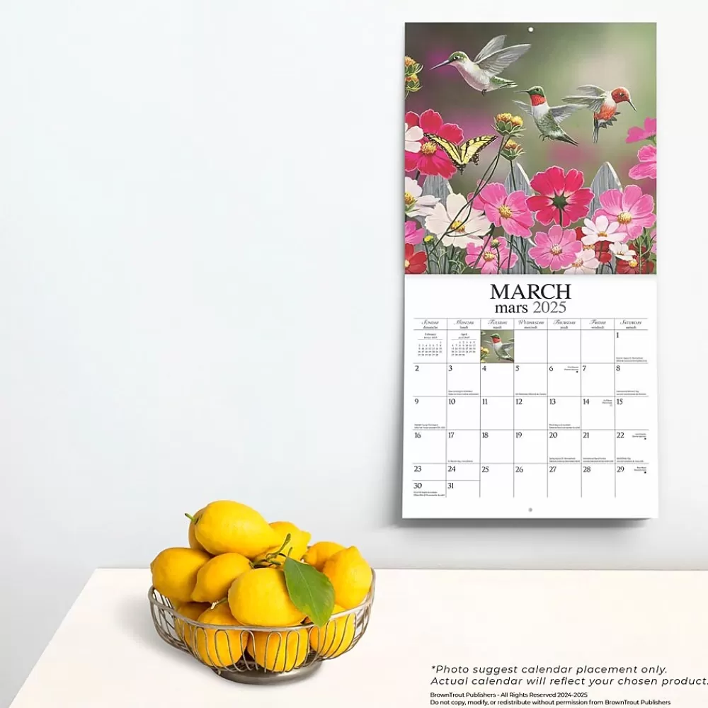 Hopper Studios 2025 Calendars<2025 Feathered Friends Amis a Plumes 12" x 12" Monthly Wall Calendar (9781773728223)