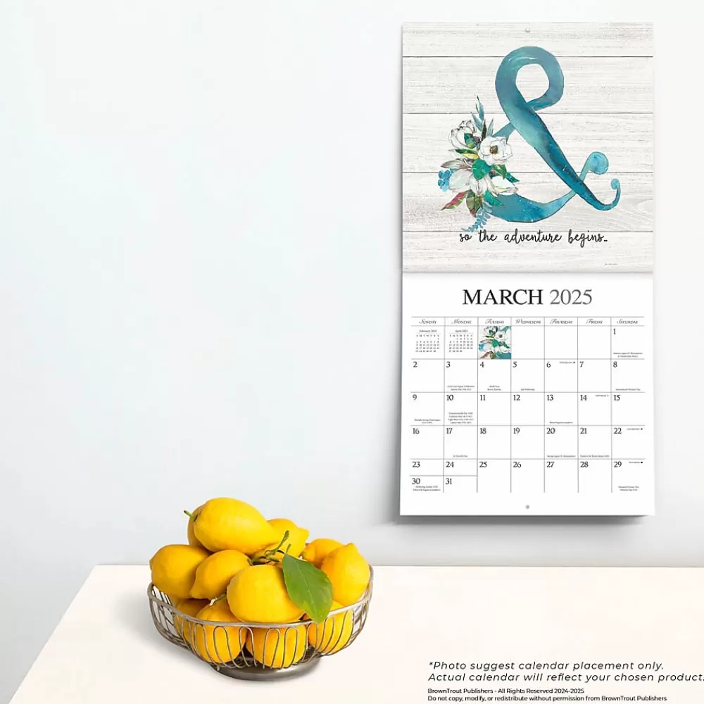 Hopper Studios 2025 Calendars<2025 Love The Journey 12" x 24" Monthly Square Wall Calendar (9781773728179)