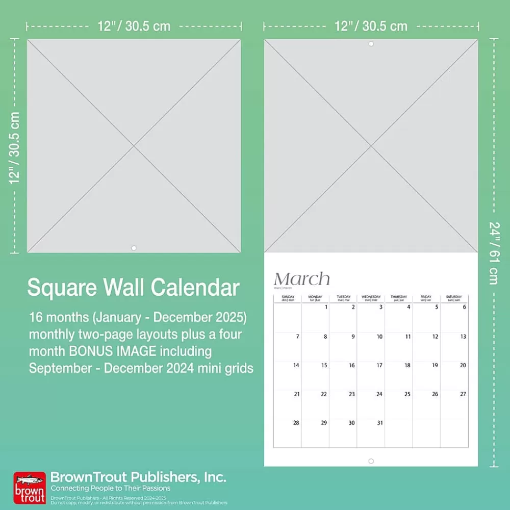 Hopper Studios 2025 Calendars<2025 Love The Journey 12" x 24" Monthly Square Wall Calendar (9781773728179)