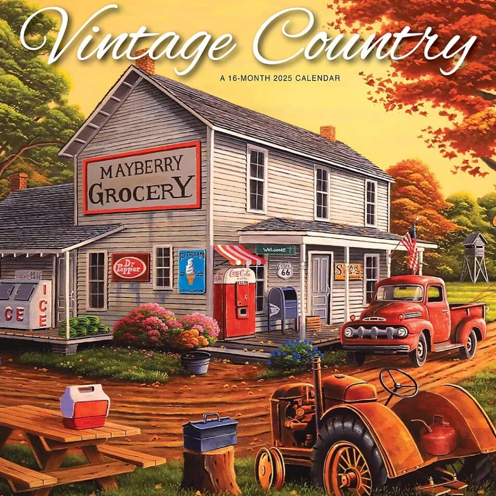 Hopper Studios 2025 Calendars<2025 Vintage Country 12" x 12" Monthly Wall Calendar (9781773728186)