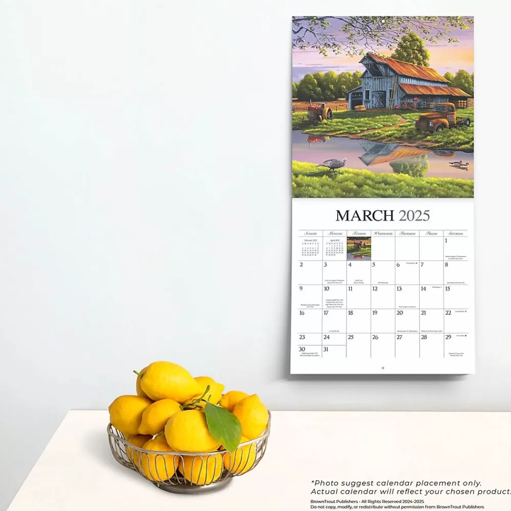 Hopper Studios 2025 Calendars<2025 Vintage Country 12" x 12" Monthly Wall Calendar (9781773728186)