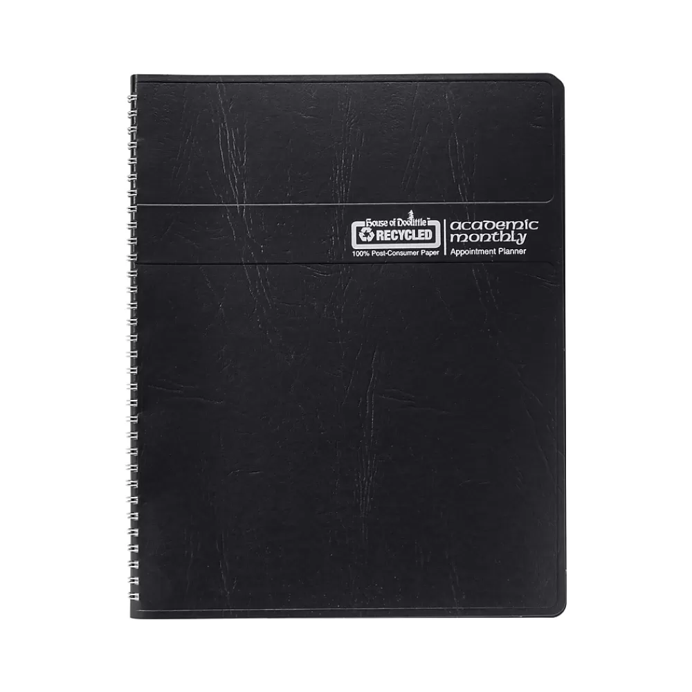 House of Doolittle Academic Planners<2024-2025 8.5" x 11" Academic Monthly Planner, Leatherette Cover, Black (26502-25)