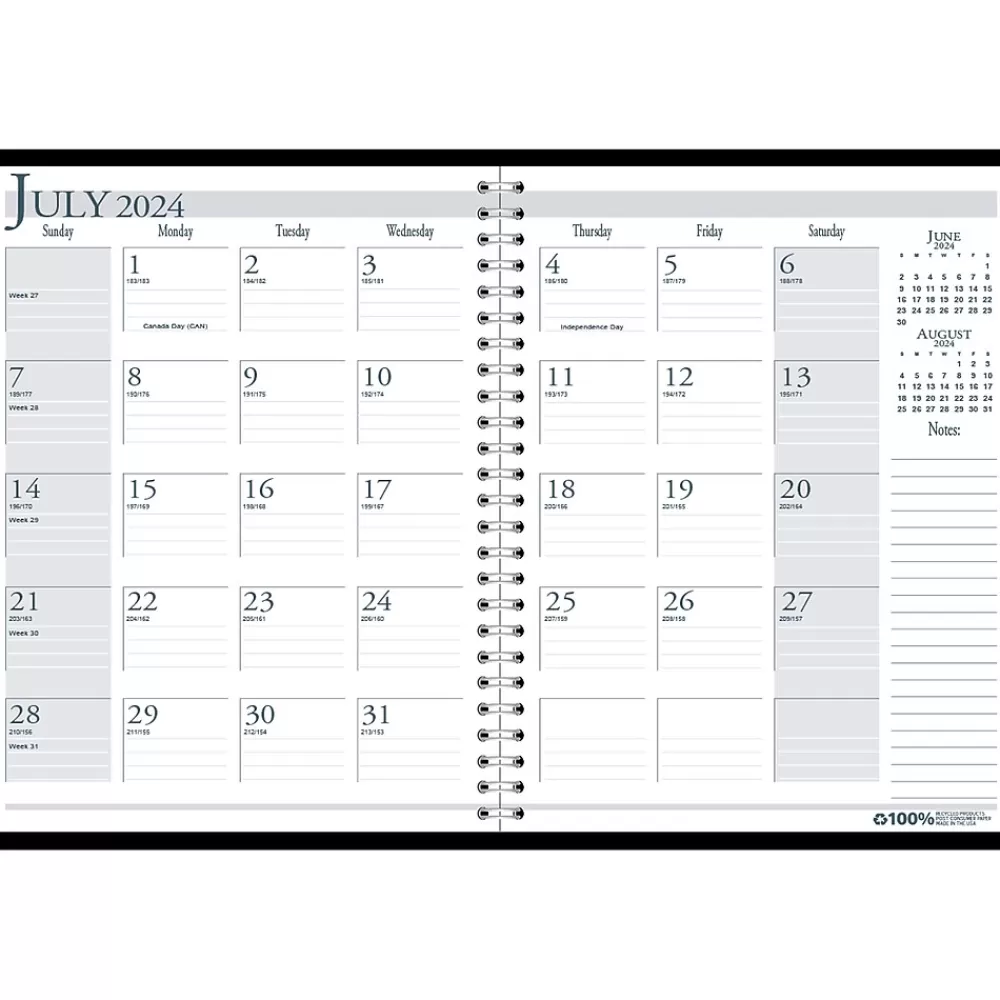 House of Doolittle Academic Planners<2024-2025 8.5" x 11" Academic Monthly Planner, Leatherette Cover, Bright Blue (26308-25)